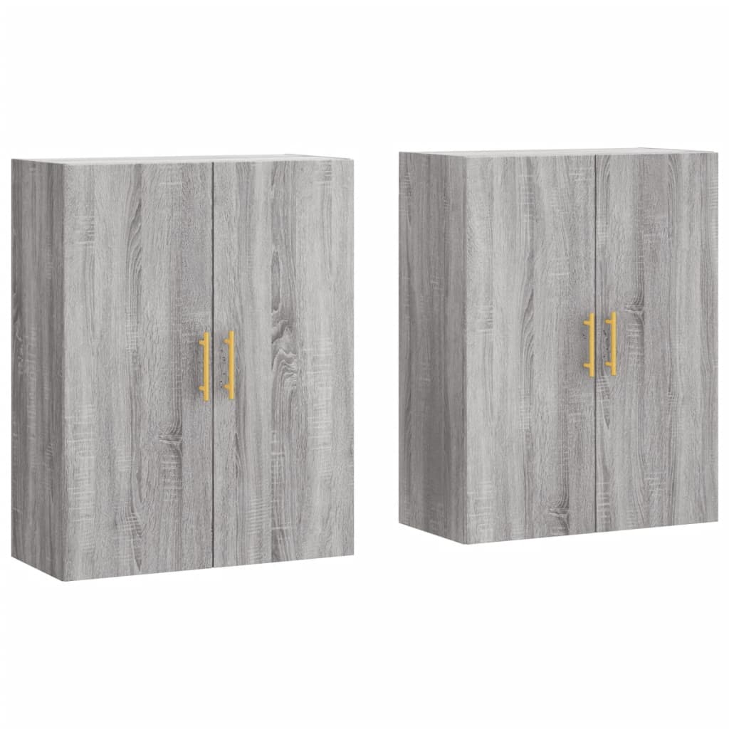 Mobili a Parete 2 pz Grigio Sonoma 69,5x34x90 cm - homemem39