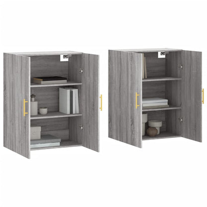 Mobili a Parete 2 pz Grigio Sonoma 69,5x34x90 cm - homemem39