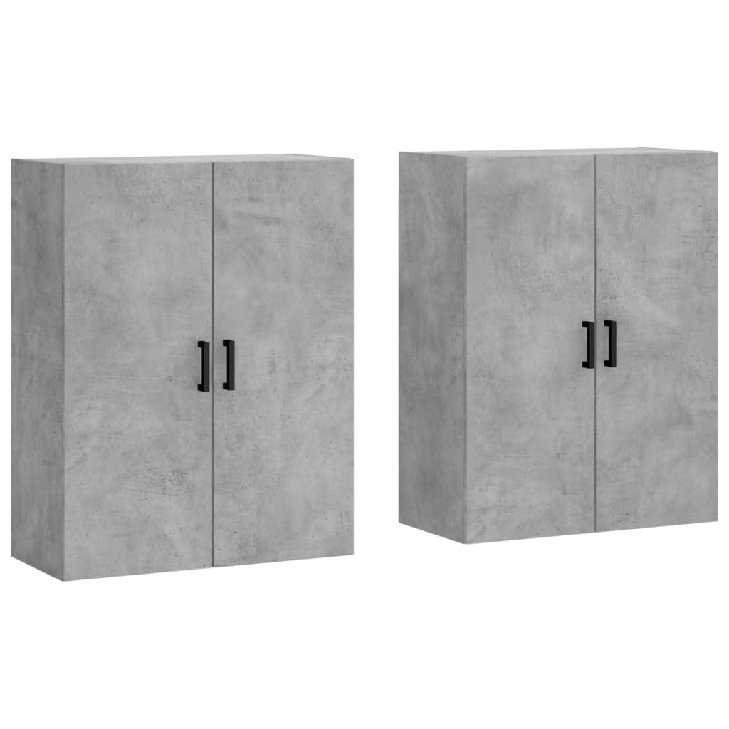 Mobili a Parete 2 pz Grigio Cemento 69,5x34x90 cm - homemem39