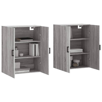 Mobili a Parete 2 pz Grigio Sonoma 69,5x34x90 cm - homemem39