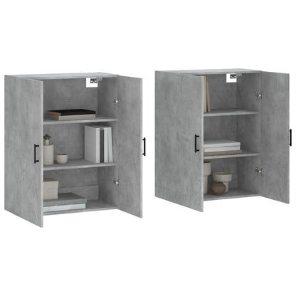 Mobili a Parete 2 pz Grigio Cemento 69,5x34x90 cm - homemem39
