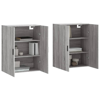 Mobili a Parete 2 pz Grigio Sonoma 69,5x34x90 cm - homemem39