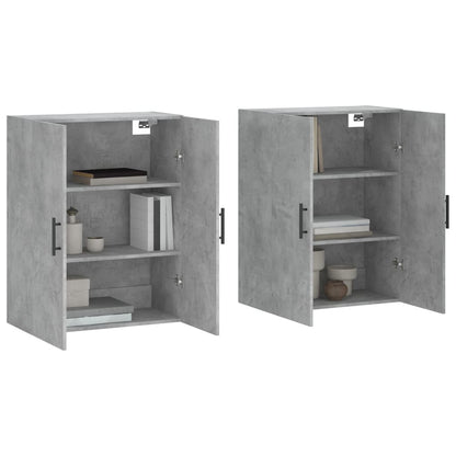 Mobili a Parete 2 pz Grigio Cemento 69,5x34x90 cm - homemem39