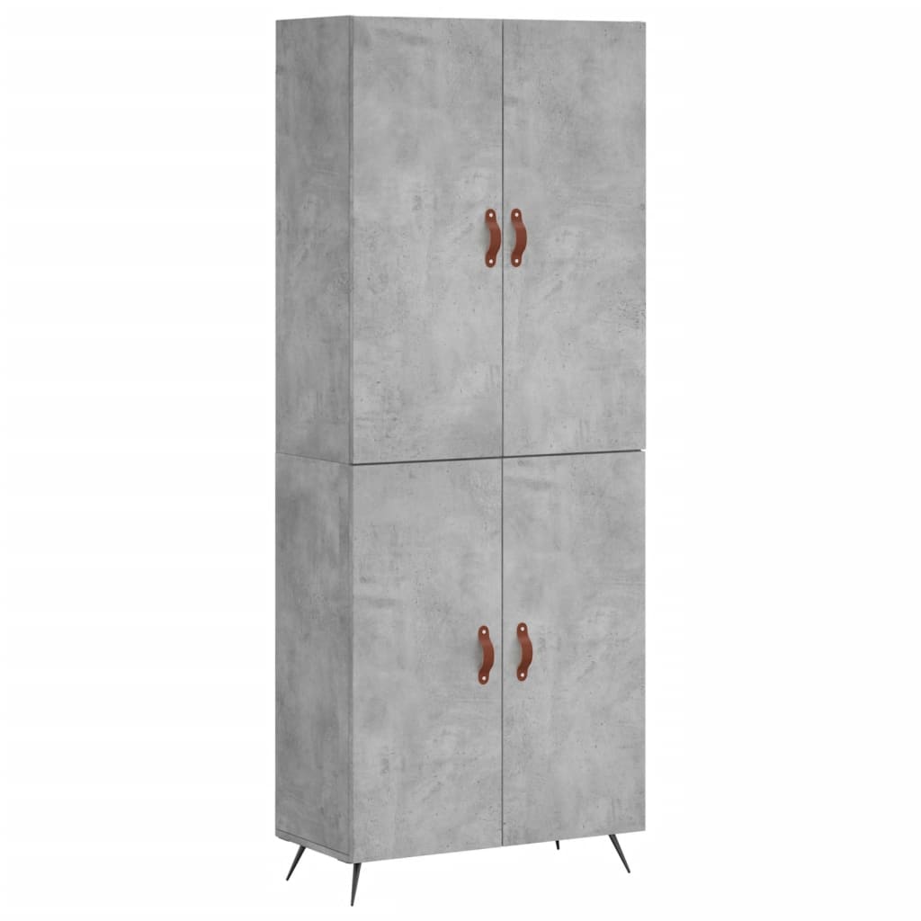 Credenza Grigio Cemento 69,5x34x180 cm in Legno Multistrato - homemem39