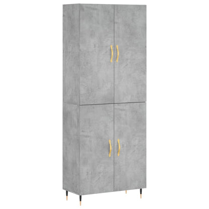 Credenza Grigio Cemento 69,5x34x180 cm in Legno Multistrato - homemem39
