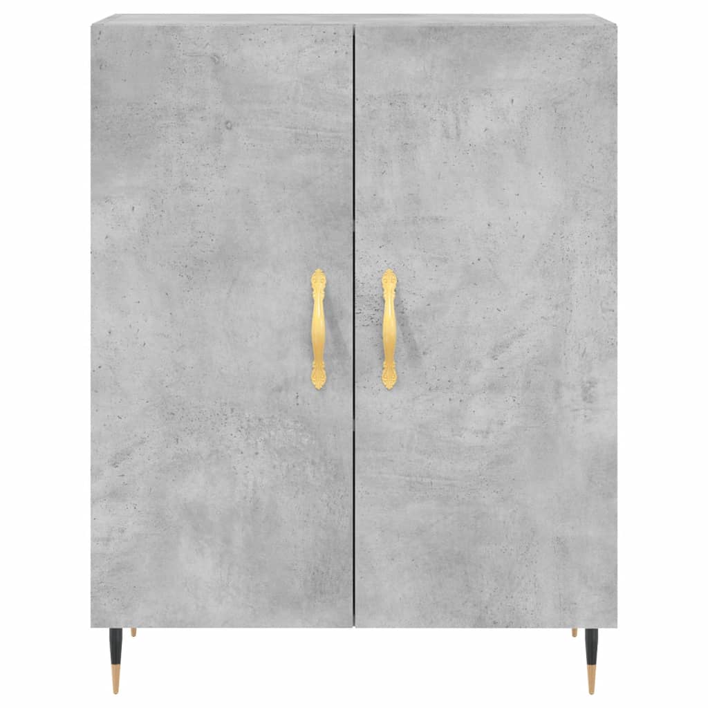 Credenza Grigio Cemento 69,5x34x180 cm in Legno Multistrato - homemem39