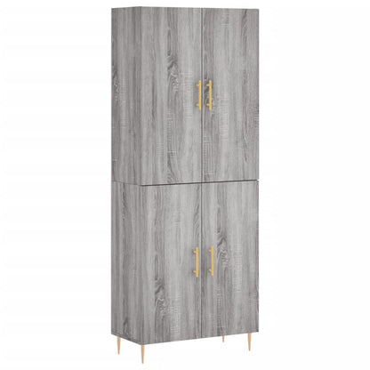 Credenza Grigio Sonoma 69,5x34x180 cm in Legno Multistrato - homemem39