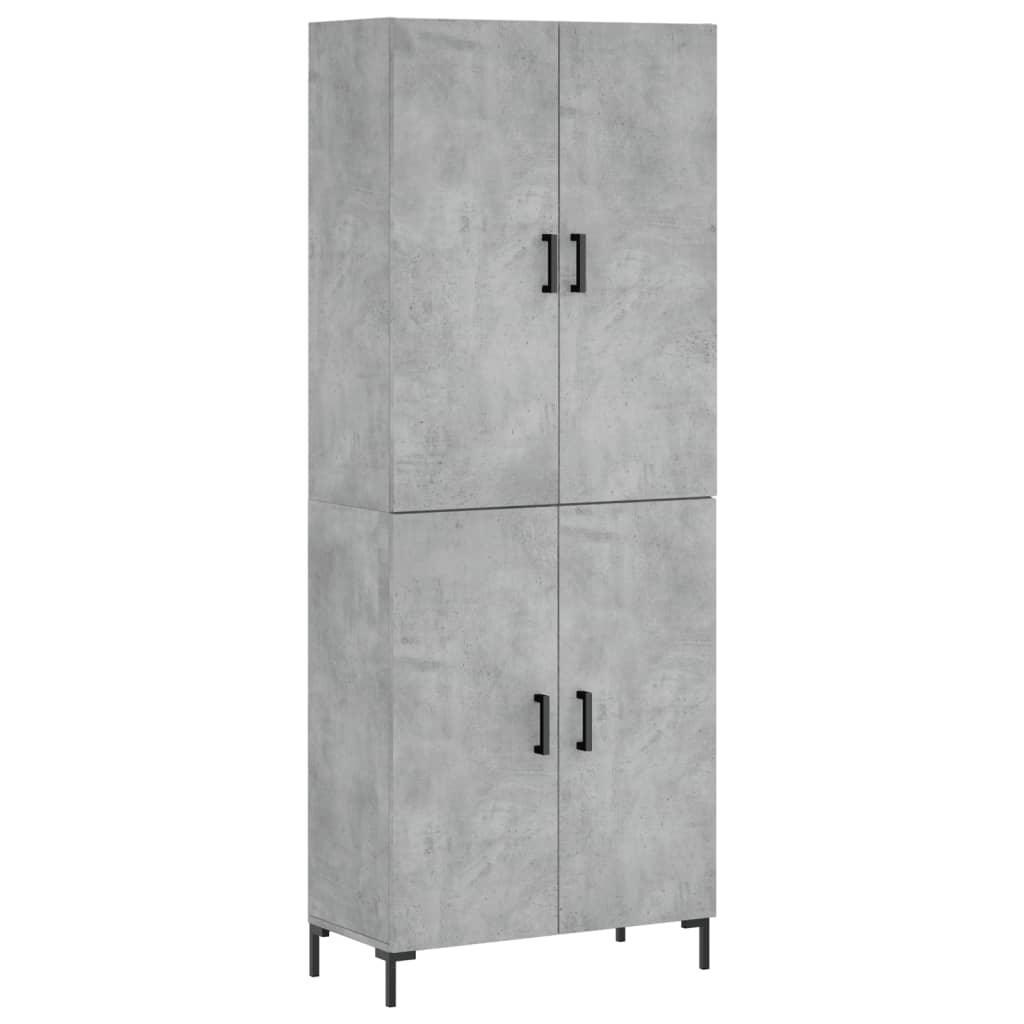 Credenza Grigio Cemento 69,5x34x180 cm in Legno Multistrato - homemem39