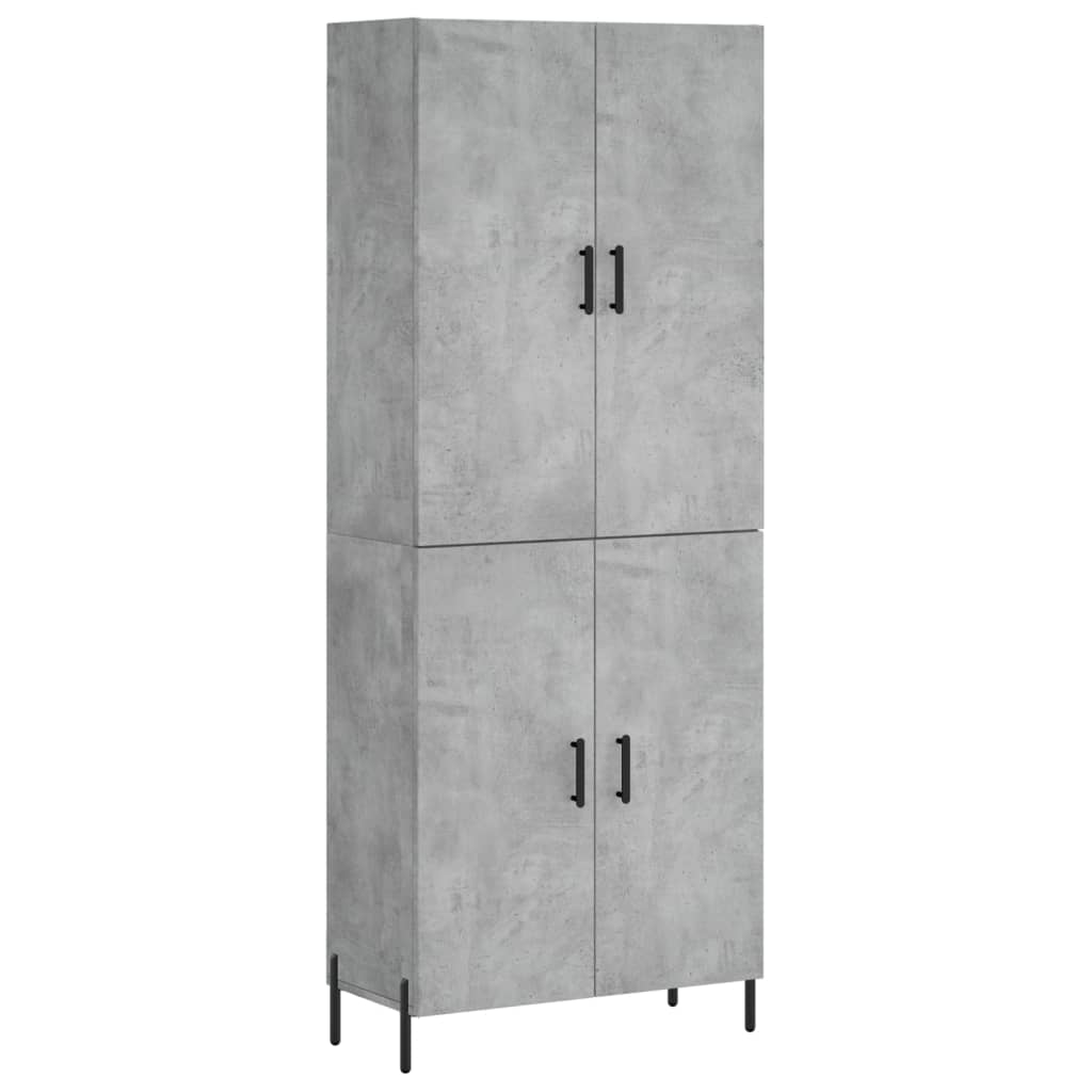 Credenza Grigio Cemento 69,5x34x180 cm in Legno Multistrato - homemem39
