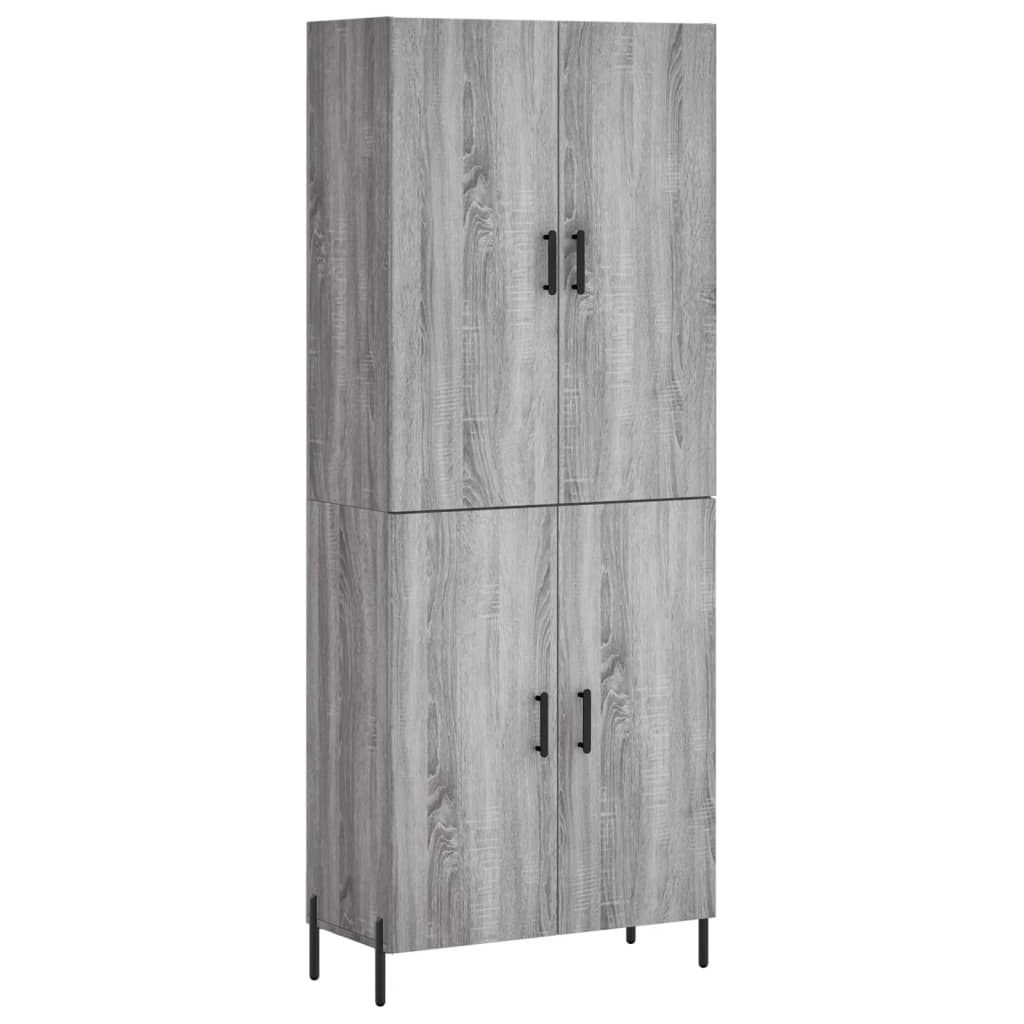 Credenza Grigio Sonoma 69,5x34x180 cm in Legno Multistrato - homemem39