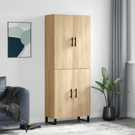 Credenza Rovere Sonoma 69,5x34x180 cm in Legno Multistrato - homemem39