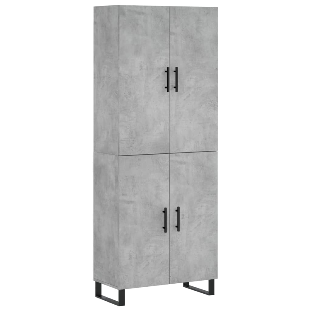 Credenza Grigio Cemento 69,5x34x180 cm in Legno Multistrato - homemem39