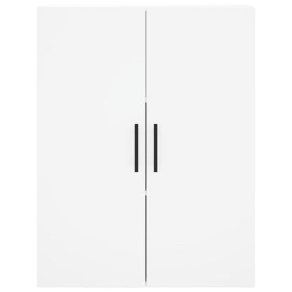 Credenza Bianca 69,5x34x180 cm in Legno Multistrato