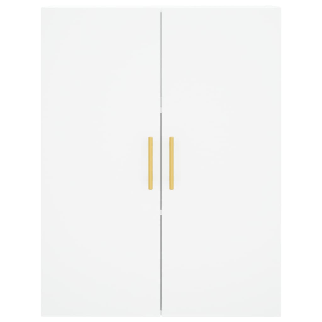 Credenza Bianca 69,5x34x180 cm in Legno Multistrato