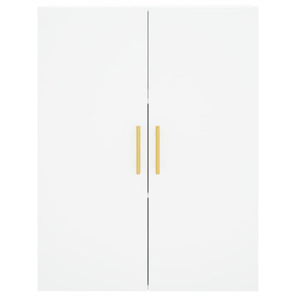 Credenza Bianca 69,5x34x180 cm in Legno Multistrato