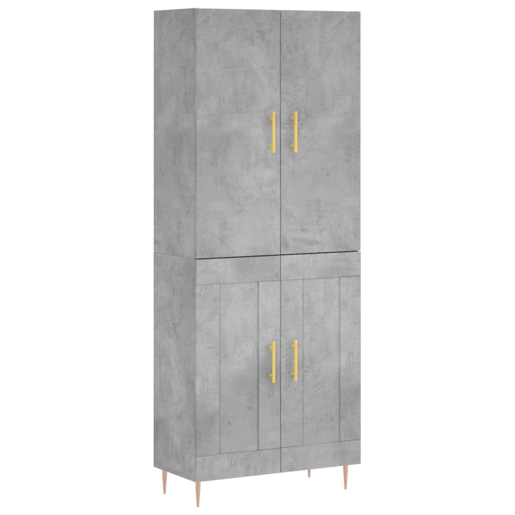 Credenza Grigio Cemento 69,5x34x180 cm in Legno Multistrato - homemem39