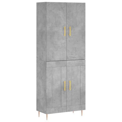 Credenza Grigio Cemento 69,5x34x180 cm in Legno Multistrato - homemem39