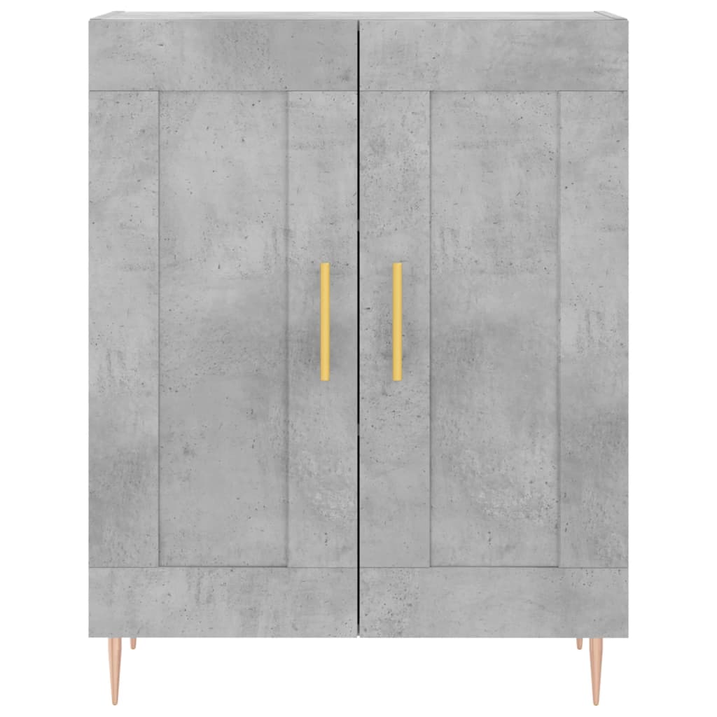 Credenza Grigio Cemento 69,5x34x180 cm in Legno Multistrato - homemem39