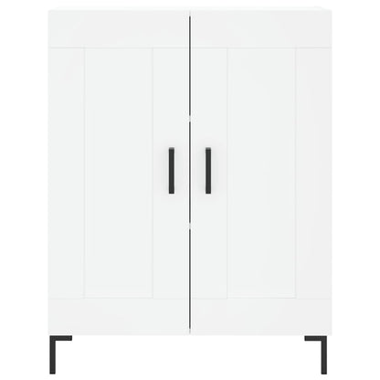 Credenza Bianca 69,5x34x180 cm in Legno Multistrato