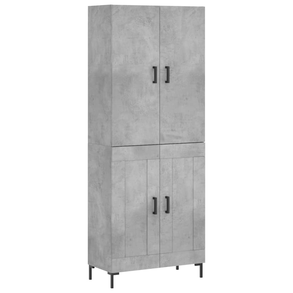 Credenza Grigio Cemento 69,5x34x180 cm in Legno Multistrato - homemem39