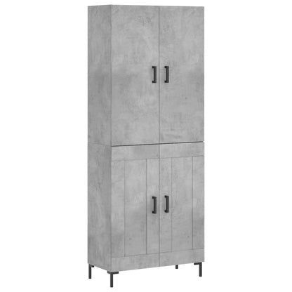 Credenza Grigio Cemento 69,5x34x180 cm in Legno Multistrato - homemem39