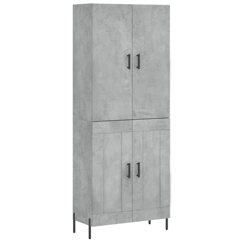 Credenza Grigio Cemento 69,5x34x180 cm in Legno Multistrato - homemem39