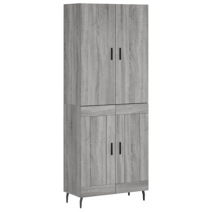 Credenza Grigio Sonoma 69,5x34x180 cm in Legno Multistrato - homemem39