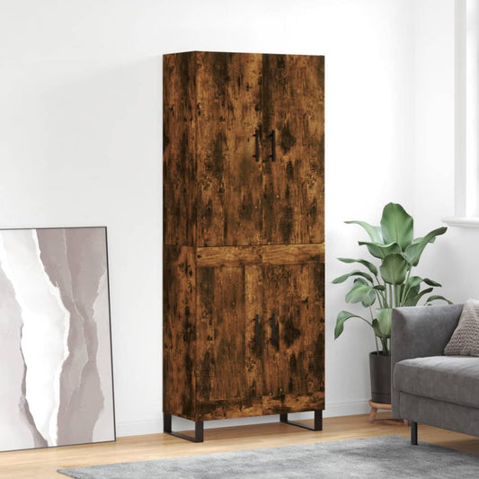 Credenza Rovere Fumo 69,5x34x180 cm in Legno Multistrato