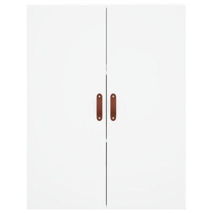 Credenza Bianca 69,5x34x180 cm in Legno Multistrato - homemem39