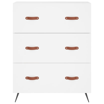 Credenza Bianca 69,5x34x180 cm in Legno Multistrato - homemem39