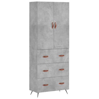 Credenza Grigio Cemento 69,5x34x180 cm in Legno Multistrato - homemem39