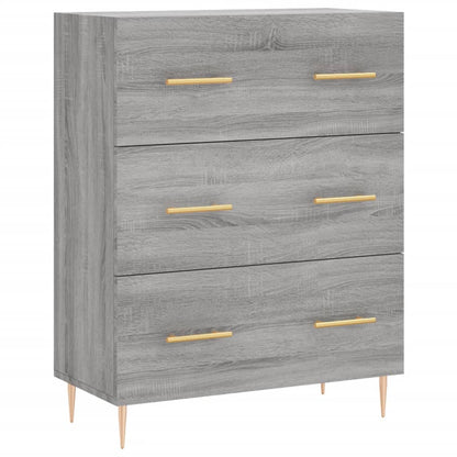 Credenza Grigio Sonoma 69,5x34x180 cm in Legno Multistrato - homemem39