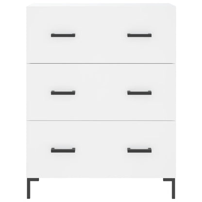 Credenza Bianca 69,5x34x180 cm in Legno Multistrato