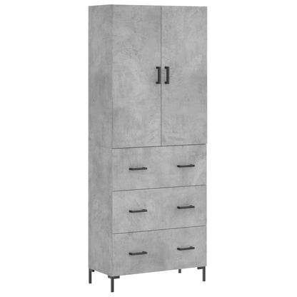Credenza Grigio Cemento 69,5x34x180 cm in Legno Multistrato - homemem39