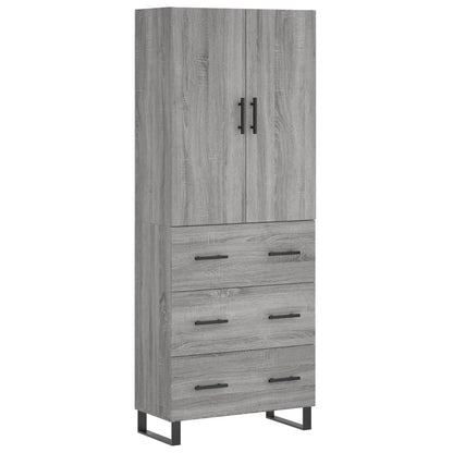 Credenza Grigio Sonoma 69,5x34x180 cm in Legno Multistrato - homemem39
