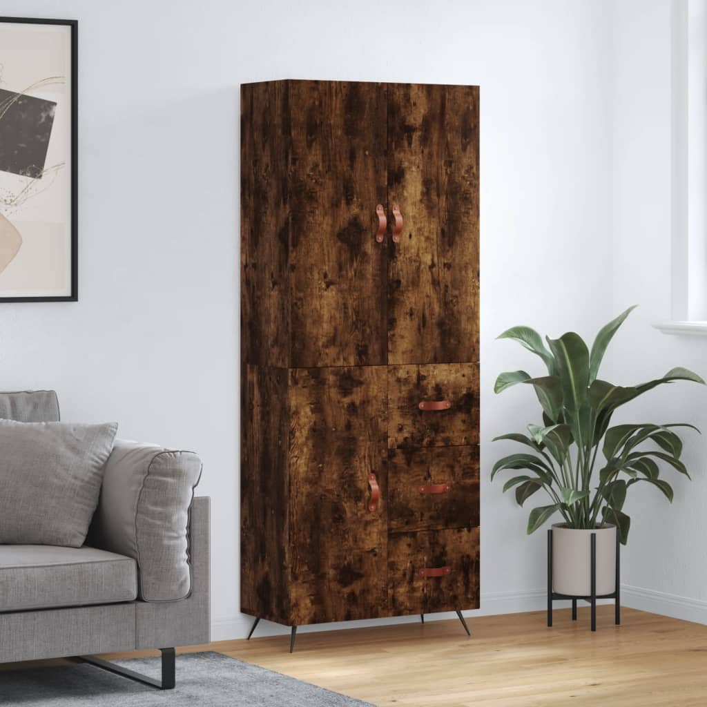 Credenza Rovere Fumo  69,5x34x180 cm in Legno Multistrato - homemem39