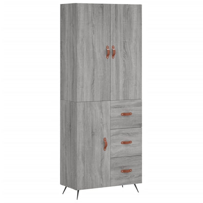 Credenza Grigio Sonoma 69,5x34x180 cm in Legno Multistrato - homemem39