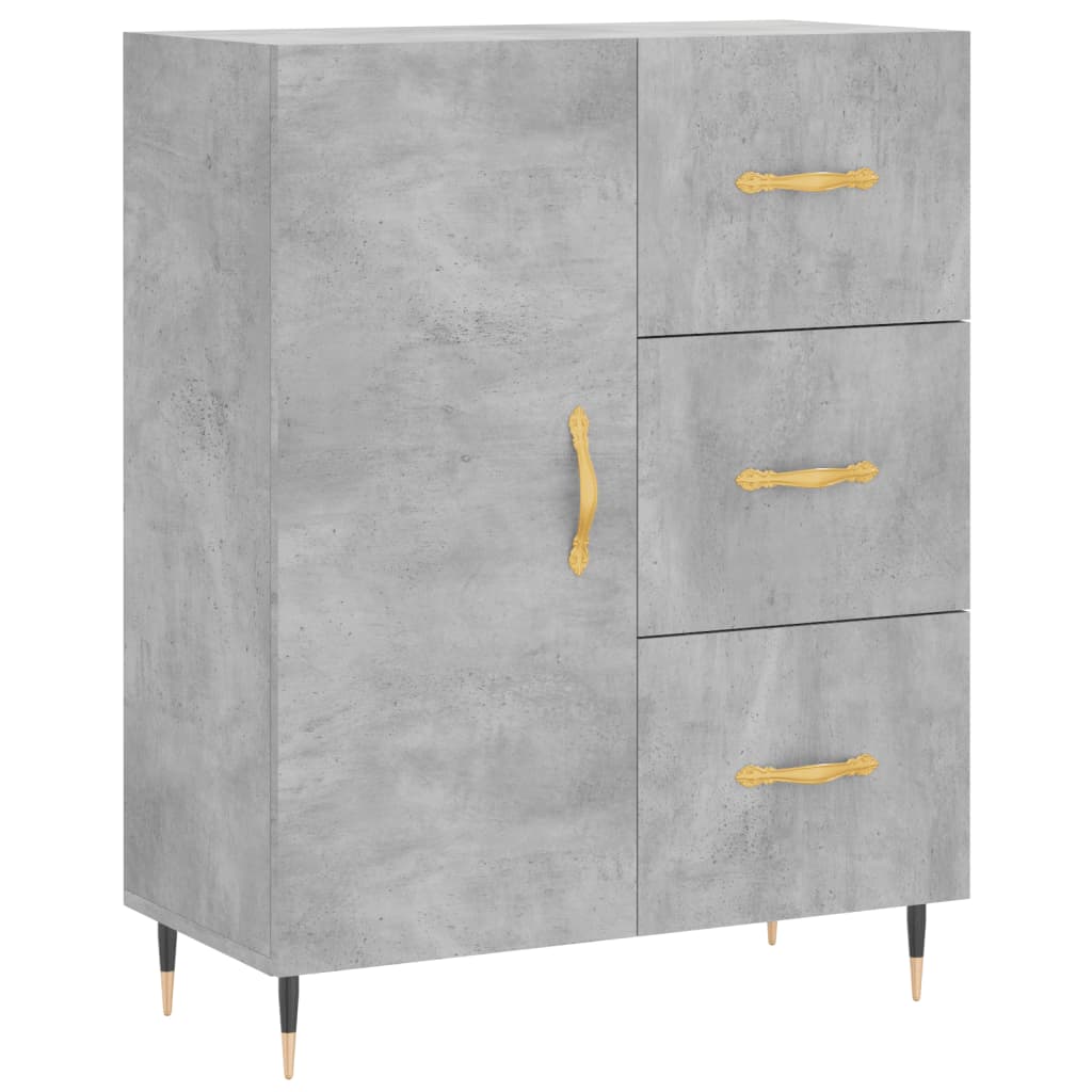 Credenza Grigio Cemento 69,5x34x180 cm in Legno Multistrato - homemem39
