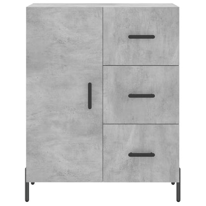 Credenza Grigio Cemento 69,5x34x180 cm in Legno Multistrato