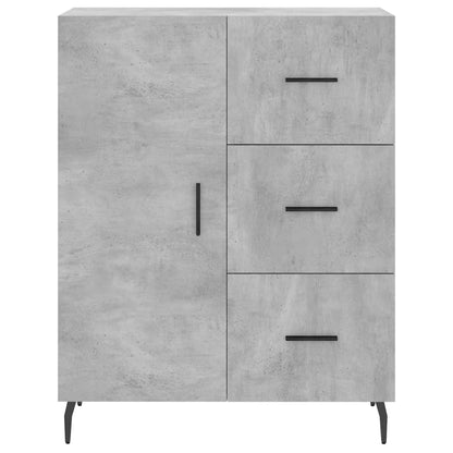 Credenza Grigio Cemento 69,5x34x180 cm in Legno Multistrato