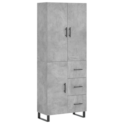 Credenza Grigio Cemento 69,5x34x180 cm in Legno Multistrato - homemem39
