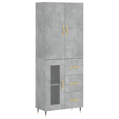 Credenza Grigio Cemento 69,5x34x180 cm in Legno Multistrato - homemem39
