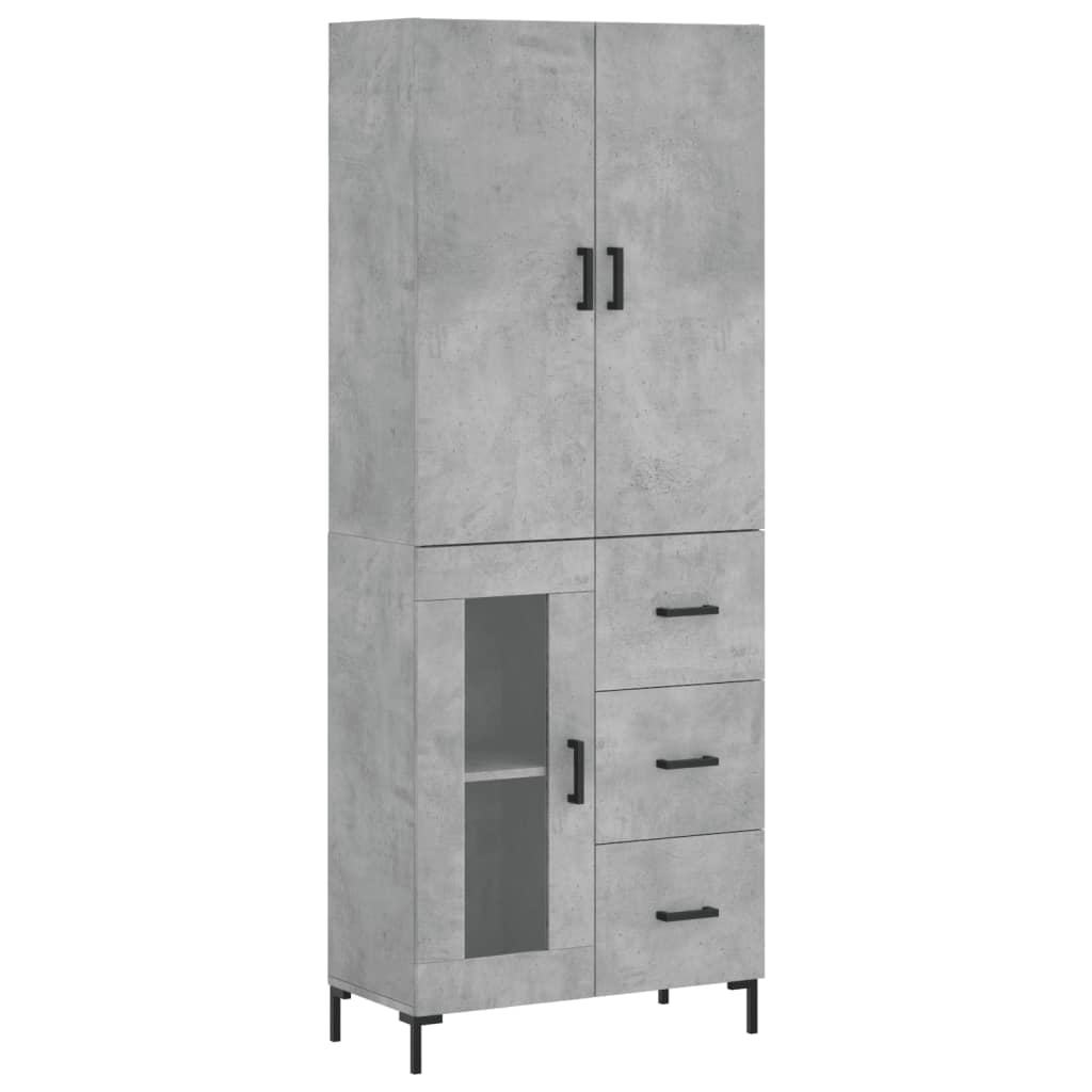 Credenza Grigio Cemento 69,5x34x180 cm in Legno Multistrato - homemem39