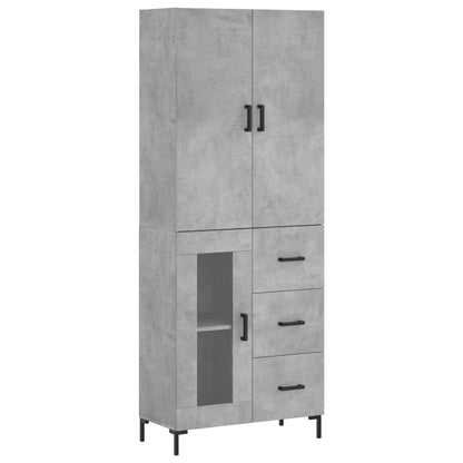 Credenza Grigio Cemento 69,5x34x180 cm in Legno Multistrato - homemem39