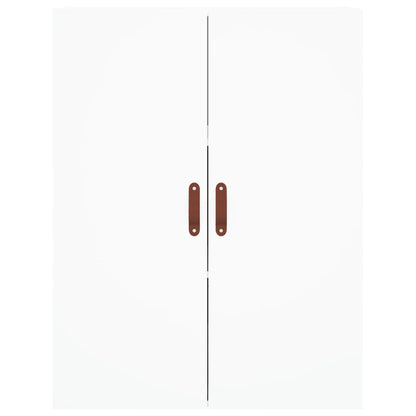 Credenza Bianca 69,5x34x180 cm in Legno Multistrato - homemem39