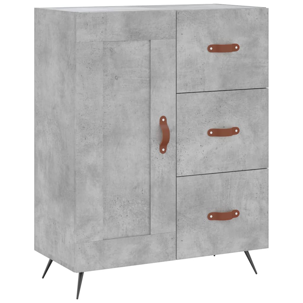 Credenza Grigio Cemento 69,5x34x180 cm in Legno Multistrato - homemem39