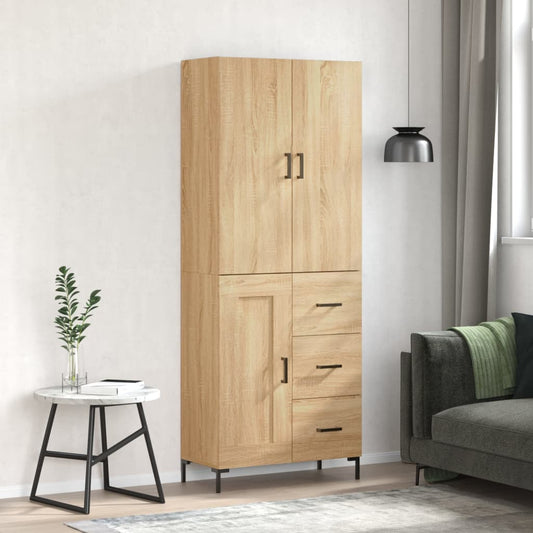 Credenza Rovere Sonoma 69,5x34x180 cm in Legno Multistrato - homemem39