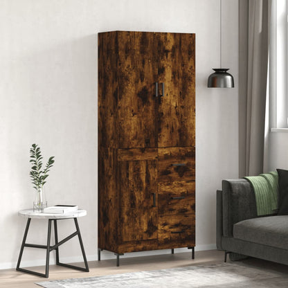 Credenza Rovere Fumo  69,5x34x180 cm in Legno Multistrato - homemem39