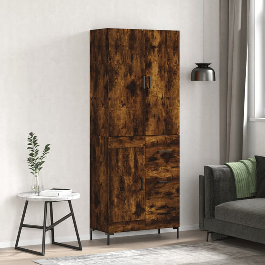 Credenza Rovere Fumo  69,5x34x180 cm in Legno Multistrato - homemem39