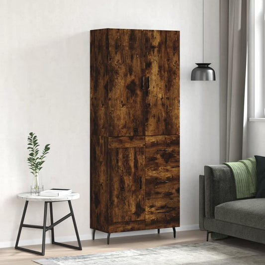Credenza Rovere Fumo  69,5x34x180 cm in Legno Multistrato - homemem39